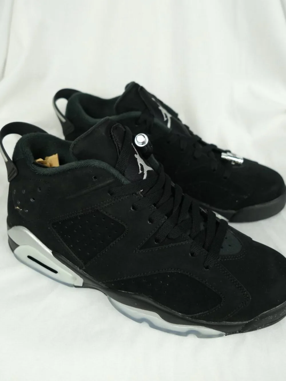 NWT Nike Air Jordan 6 Retro Low Suede Sneakers Black Size 9